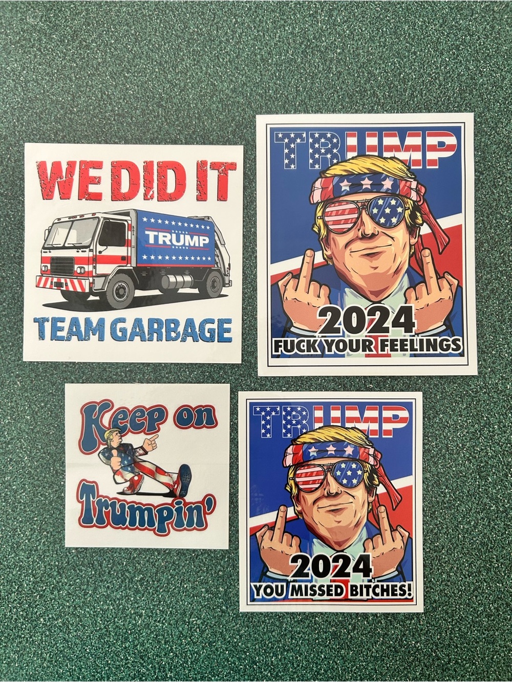 Patriotic Political Sticker Set Red, White & Blue Trump MAGA 🇺🇸 USA
